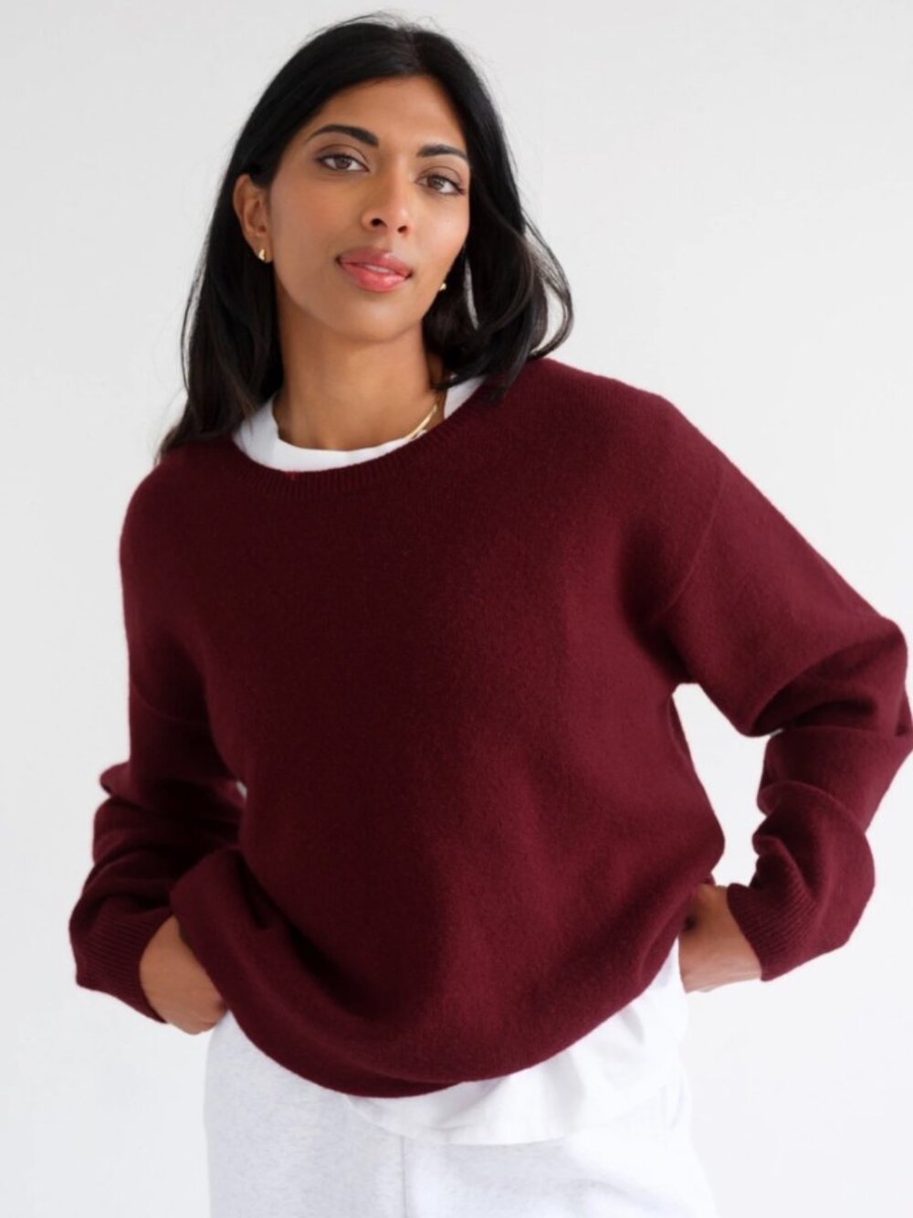 Oversized Knitted Crew Sweater